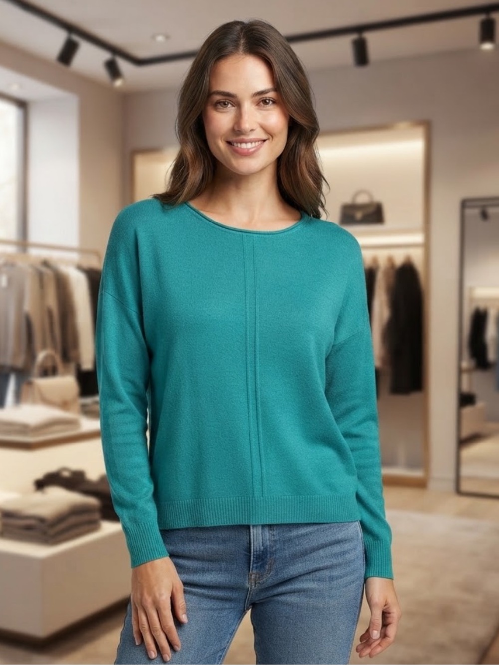 💕NEW! Teal Viscose Pullover Sweater